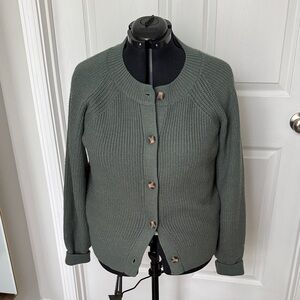 Banana Republic Olive Cardigan Sweater XL
